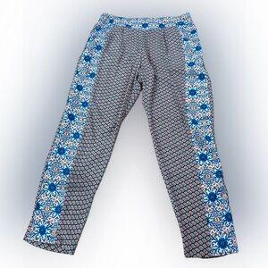 Free People Mid-Rise Boho Floral Straight Leg Pull on Pants Multicolor Size S